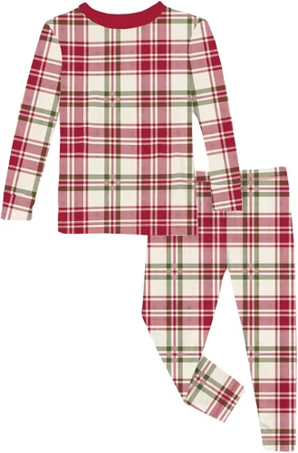 Miniatura 100 de KicKee Pants Conjunto de pijama de manga larga con estampado de piezas