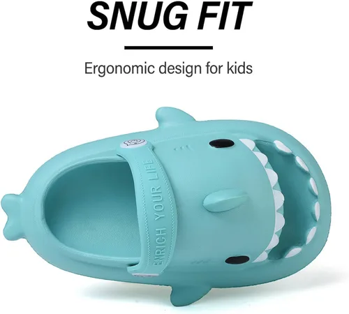 Miniatura 5 de Sandalias de tiburón para niños, pantuflas de tiburón para niños y niñas, sandalias de almohada con suela gruesa, suaves y antideslizantes