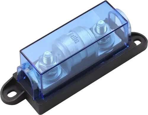 ZOOKOTO Bloque de Fusibles 400A Clase T 250AC/DC250V con Portafusible de 400 Amperios, Compatible con Inversores y Aparatos de Alta Potencia en