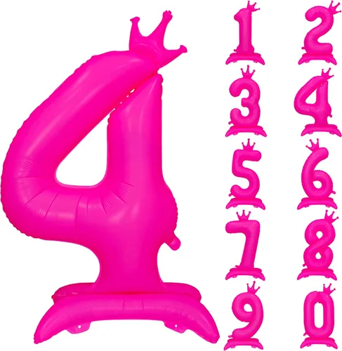 Miniatura 48 de Globos de aluminio grandes con corona negra número 0 para niños y niñas, cumpleaños, boda, aniversario, fiesta, baby shower, suministros 0