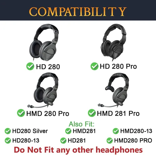 Miniatura 2 de SOULWIT Almohadillas de refrigeración para auriculares Sennheiser HD280/HD280-13/HD280-Pro/HD281/HMD280/HMD280/HMD280 Pro/HMD280-13/HMD281/HMD281