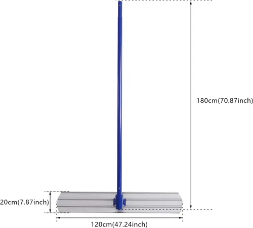 Miniatura 4 de Bull Float Herramientas de hormigón, kit de flotador de hormigón de 48 x 8 pulgadas, herramienta de hormigón de aleación de aluminio, paleta