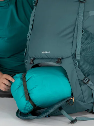 Miniatura 13 de Osprey Renn 65L Mochila de mochilero para mujer, color azul cascada/naranja melón, ajuste extendido Cascada Azul/Melón Naranja