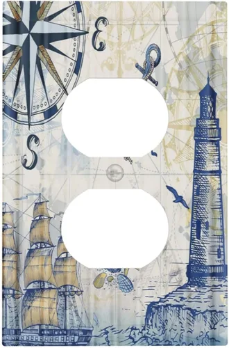 Miniatura 117 de Divertidas Cubiertas de Interruptor de Luz de Tiburón Azul del Océano Mujer Nadando 1 Gang Placa de Pared de Palanca Individual Cubierta Decorativa