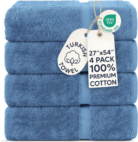 Miniatura 12 de Chakir Turkish Linens - Toallas turcas de 100% algodón, suaves y absorbentes (4 paños, color gris)