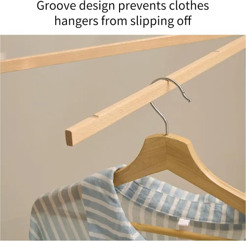 Miniatura 7 de LEQ Tendedero plegable para ropa interior con 4 pies de soporte, tendedero de ropa para apartamento con 12 brazos de secado de madera