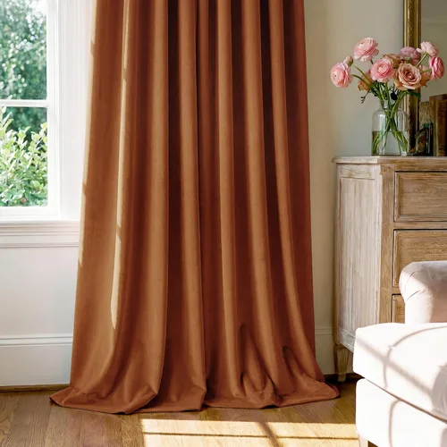 Miniatura 162 de StangH Cortinas de Terciopelo Verde Esmeralda de 96 Pulgadas - Cortinas Opacas de Terciopelo de Lujo Súper Suaves, Elegante Cobertura de Ventana