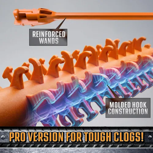 Miniatura 4 de FlexiSnake Pro Drain Weasel - Limpiador de serpientes para fregadero con nueva punta moldeada, 18 pulgadas, herramienta para eliminar obstrucciones