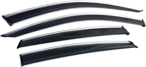 Deflectores de protección contra la lluvia con moldura cromada de alta calidad, con clips compatibles con Honda Accord LX EX EX-L Sport Touring