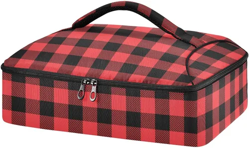 Miniatura 10 de Wamika Bolsa térmica de pizza de guepardo negro, bolsa térmica con aislamiento de leopardo, cazuela para utensilios de cocina para alimentos