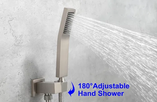 Miniatura 6 de SHAMANDA Grifo de bañera de cascada montado en la pared con ducha de mano, grifo de bañera de baño de una sola manija, juego de grifo de ducha