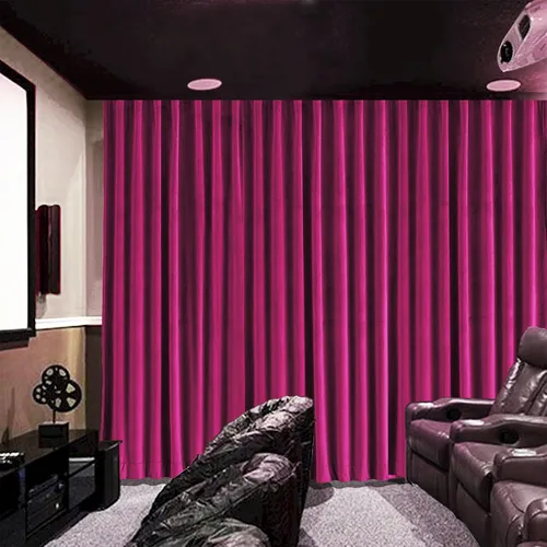 Miniatura 12 de cololeaf Panel de cortinas opacas de terciopelo con forro para cine en casa, cortina de ganchos planos para barra transversal o pista, 100 pulgadas