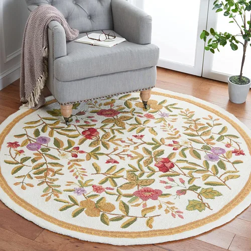 Miniatura 16 de SAFAVIEH Chelsea Collection - Alfombra decorativa de 1 pies 8 pulgadas x 2 pies 6 pulgadas, color negro, lana de campo francesa enganchada a mano