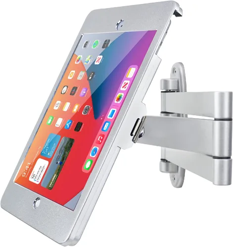 Miniatura 8 de Soporte de pared para tableta con pliegue para iPad de 10.2 pulgadas (9ª, 8ª, 7ª generación), brazo giratorio ajustable con bloqueo de seguridad