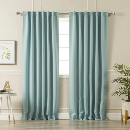 Miniatura 18 de Best Home Fashion cortina opaca con aislamiento térmico sólido para grifo, 215 centímetros de largo. Gris Oscuro