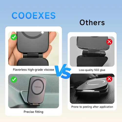 Miniatura 6 de Soporte magnético para teléfono para automóvil, soporte MagSafe para automóvil con imanes fuertes de doble cara, soporte ajustable para teléfono