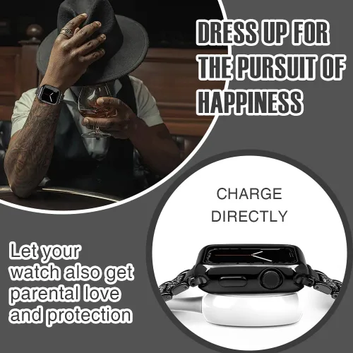Miniatura 6 de top4cus - Funda ecológica protectora, de TPU suave y flexible, compatible con iWatch Series 5, Series 4, Series 3, Series 2 y Series 1 Negro