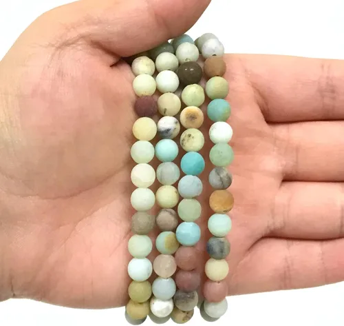 Miniatura 31 de Gem Avenue Handmade Round Bead Stretch Bracelet Unisex Natural Stone Beaded Jewelry for Men & Women, Elastic Wristband for Daily Wear