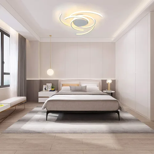 Miniatura 4 de Lámpara de techo LED regulable para sala de estar, moderna lámpara de techo de flores con control remoto, lámpara colgante para comedor, lámpara