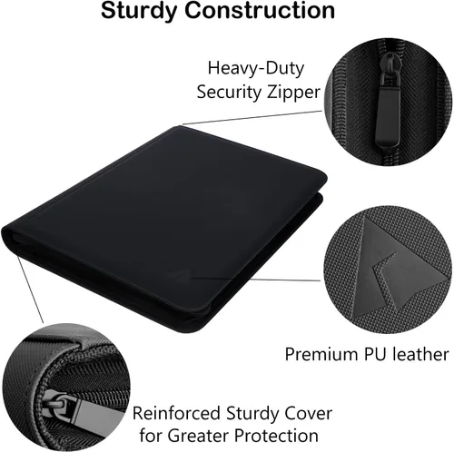 Miniatura 5 de Carpeta de carga superior, capacidad para más de 300 cargadores superiores, álbum de almacenamiento de tarjetas con cargador superior de 9