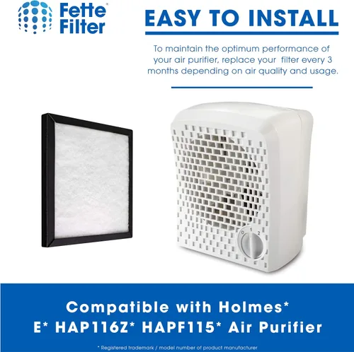 Miniatura 7 de Fette Filter - Filtros de repuesto compatibles con Holmes Filter E carbón activado y filtro de repuesto multicapa, compatible con modelos