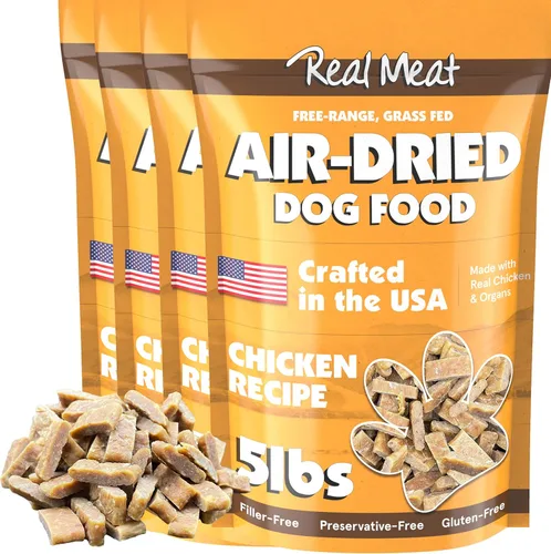 Miniatura 10 de TRMC Real Meat Alimento para Perros Secado al Aire con Carne de Res Real - Bolsa de 2 lb de Alimento para Perros Real Sin Cereales Elaborado