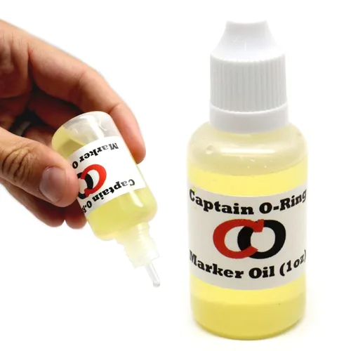 Captain O-Ring - Lubricante de aceite marcador (1 oz, 30 cc) - Lubricante de aceite con cuentagotas para marcadores de paintball, airsoft y pistolas