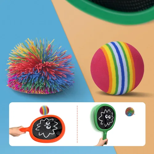Miniatura 4 de Juego de pelota inflable de raqueta para niños y adultos, actividades familiares, juegos de juegos para interiores y exteriores, juguetes deportivos