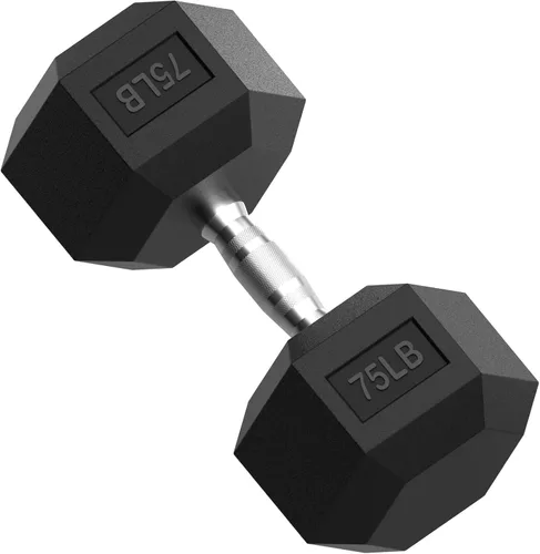 Miniatura 25 de PAPABABE HEX Juego de Mancuernas 2.5-125lb, Mancuernas de Gimnasio en Casa con Revestimiento de Goma, Mancuernas de Pesas para Ejercicio y Fitness