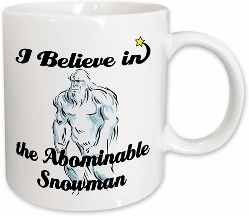 Miniatura 10 de dooni Designs Creo en diseños – Creo en Abominable Snowman – Tazas, Negro/Blanco