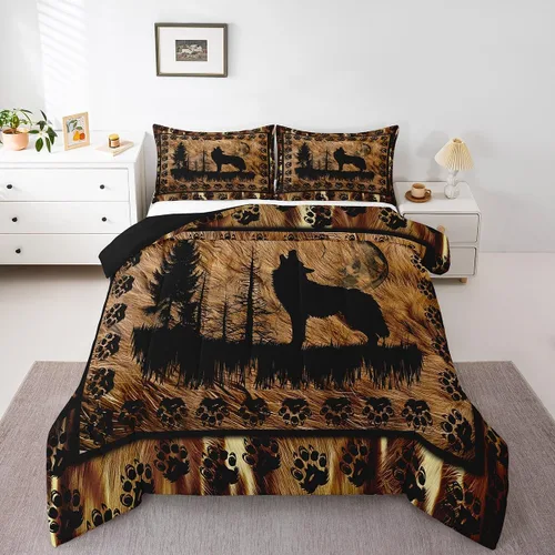 Miniatura 33 de Feelyou Juego de edredón de animales de la selva para todas las estaciones, juego de ropa de cama con 1 funda de almohada de microfibra de elefante
