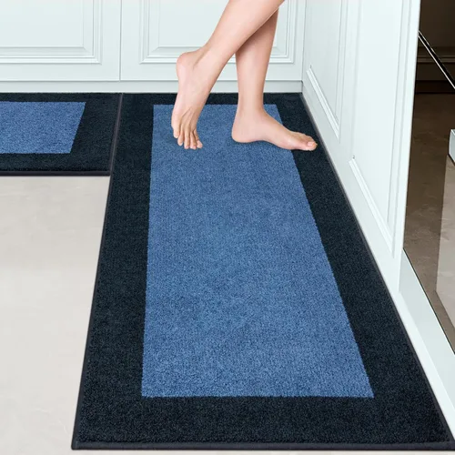 Miniatura 16 de Indoor Door Mat 20" x 32", Washable Kitchen Rug, Non Slip Entryway Rug for Floor, Absorbent Entrance Throw Rug for Laundry, Bathroom, Door
