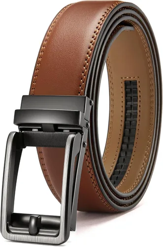 Miniatura 14 de CHAOREN Cinturones Click para hombre – Cinturón de trinquete para hombre de 1 3/8 pulgadas para pantalones de vestir – Compañero perfecto