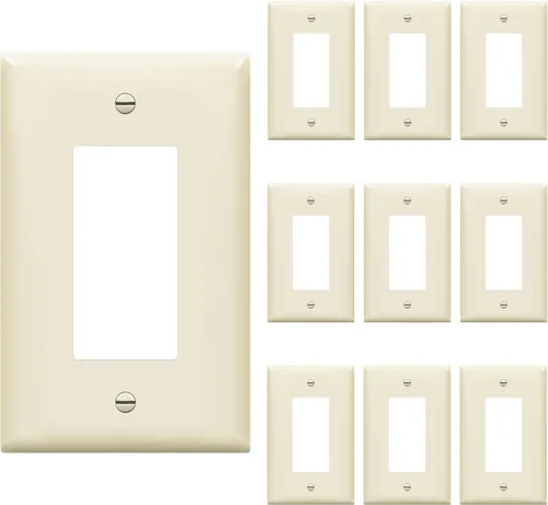 Miniatura 10 de ENERLITES - Placas decorativas de pared para interruptor de luz o toma de corriente, acabado brillante, tamaño intermedio, 2 bandas, 4.88 x 4.92