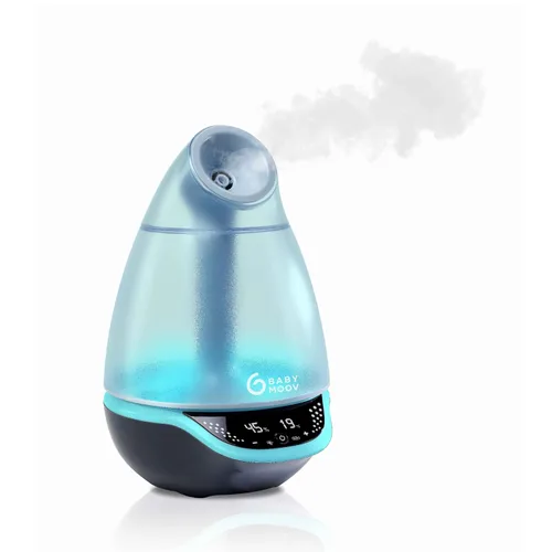 Babymoov Hygro Plus Humidificador de niebla fría 3 en 1, control de humedad, luz nocturna multicolor y difusor de aceites esenciales, fácil uso y