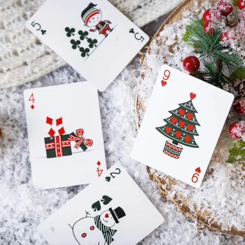 Miniatura 7 de Naipes de Navidad, bonitos diseños para diversión familiar con libro electrónico de juegos de cartas gratis. Gran regalo de relleno de calcetines