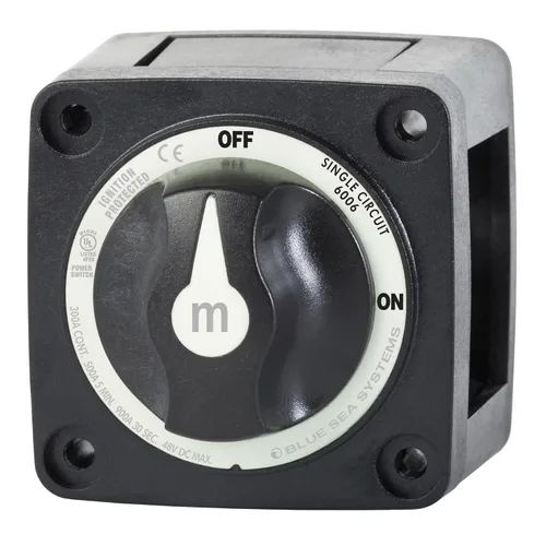 Blue Sea Systems 6006200 interruptor de batería serie m ON/OFF con perilla, Negro