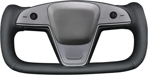Miniatura 14 de MEWANT Funda de Volante de Athsuede con Costura Manual en Negro 9040 para Tesla Model S Yoke 2021-2023 Model X 2021-2023