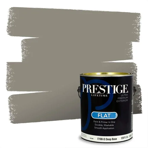 Miniatura 122 de Prestige Paints - Pintura exterior e imprimación en uno, 1 galón, plano, compatibilidad comparable con el color menta «Whipped Mint» de Behr