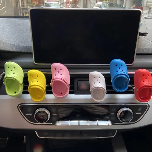 2 piezas de linda forma de zapato aromaterapia ventilación coche Love Air Stone Creative Perfume Car Difusor de coche Clip de perfume acondicionador