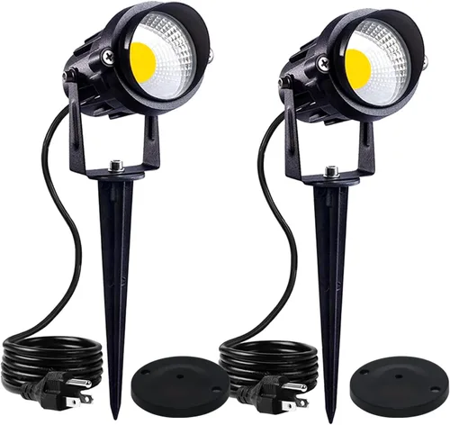 Miniatura 7 de Foco para exteriores de 5 W AC120V, luz LED COB blanca cálida para paisaje, interior y exterior, bandera de casa, patio, árbol, jardín, luces