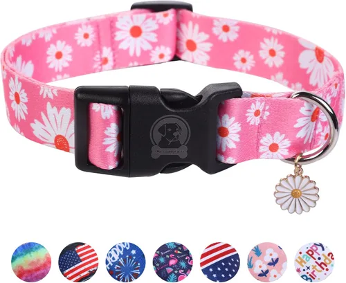 Miniatura 14 de MR. CHUBBYFACE - Collar de cumpleaños para perro con patrones, suave, ajustable, para perros pequeños, medianos y grandes