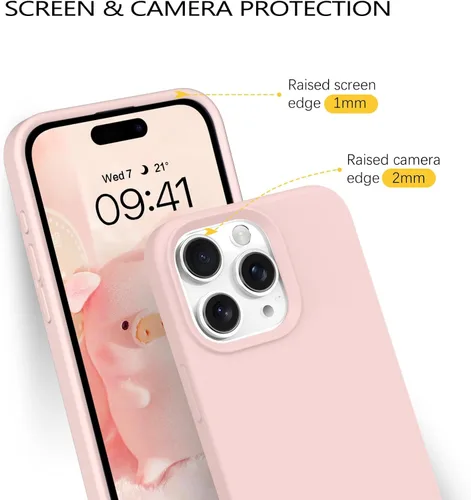 Miniatura 331 de GUAGUA Funda compatible con iPhone 17 Pro Max de 6.9 pulgadas, silicona líquida, goma de gel suave, delgada, forro de microfibra delgada