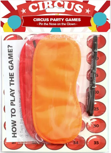 Miniatura 6 de PARTYLOUD Pin The Nose on The Clown, juegos de fiesta de circo, juegos de fiesta temática de carnaval, suministros de fiesta preescolar para niños