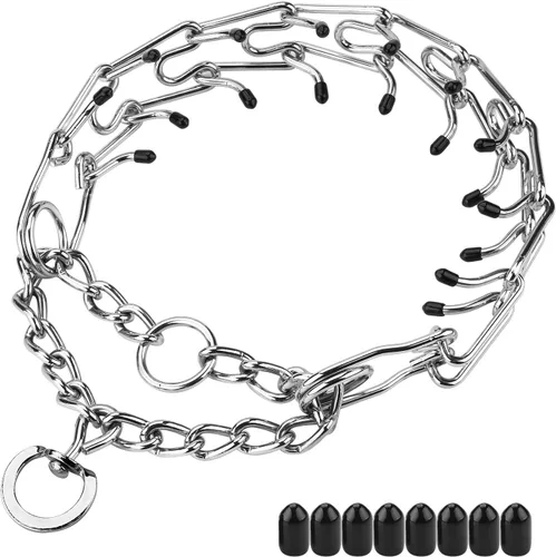 Collares de púas para perros, collar de perro sin tirones, collar de entrenamiento para perros grandes, medianos y pequeños, de acero inoxidable
