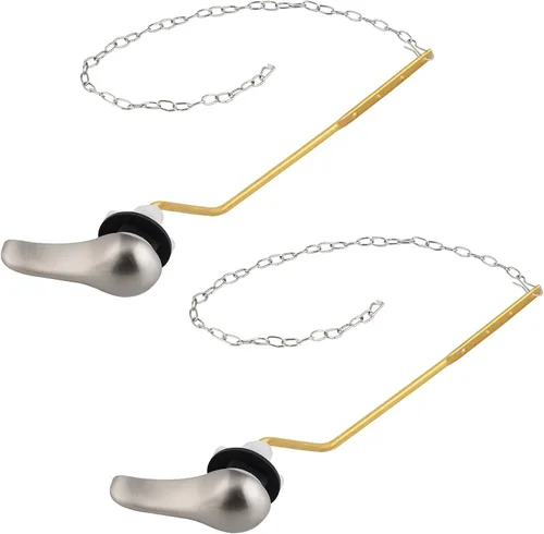 Miniatura 16 de iFealClear Juego de 2 piezas de repuesto de mango de inodoro de metal, universal para tanque de inodoro de montaje frontal, palanca de viaje