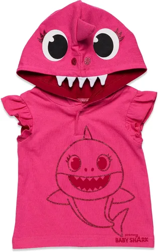 Miniatura 2 de Pinkfong Baby Shark Mommy Shark - Conjunto de camiseta y pantalones cortos de rizo francés para recién nacidos a niños pequeños