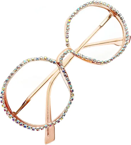 Miniatura 3 de Gafas de lectura con diamantes de imitación de polígono para mujer, con bloqueo de luz azul