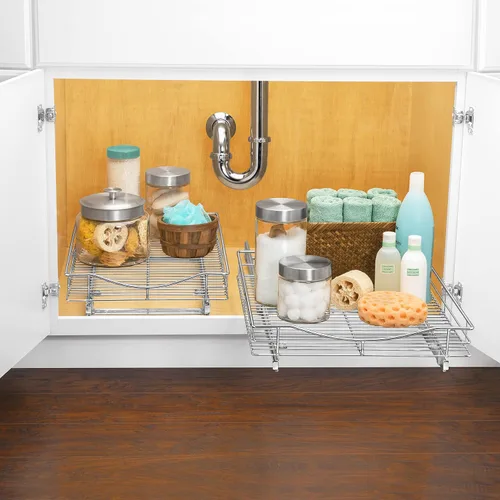 Miniatura 9 de LYNK PROFESSIONAL® Organizador de gabinete extraíble, cajones deslizantes de 11" x 18" para gabinetes de cocina - Estantes deslizantes extraíbles