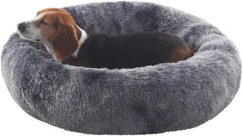 Miniatura 22 de Cama para Perros con Forma de Dona de 45 Pulgadas para Perros Extra Grandes, Cama Redonda Esponjosa Calmante Jumbo para Mascotas con Funda Removible